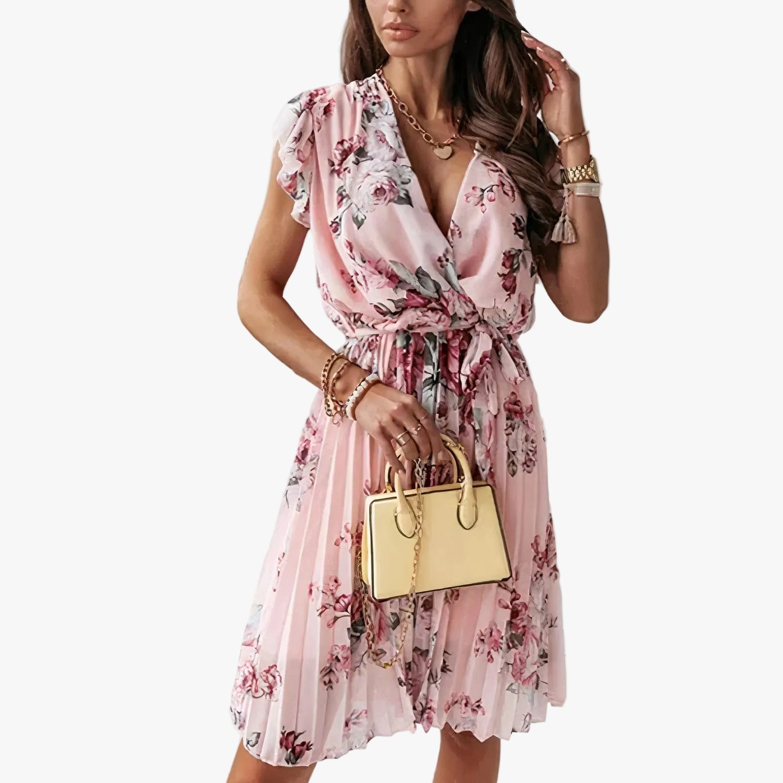 womens-woven-midi-dress-with-wrap-front-and-tie-belt-1