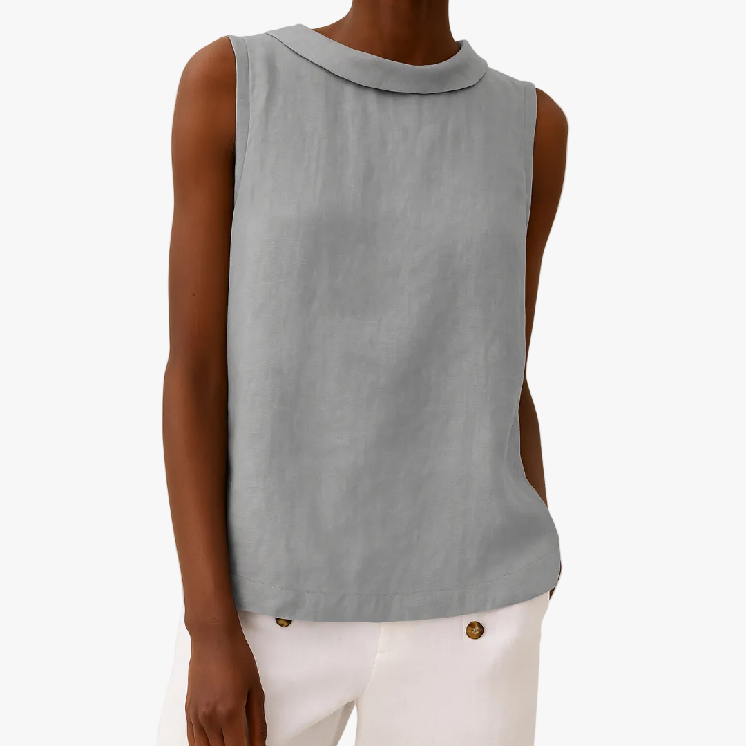 womens-woven-sleeveless-top-with-roll-collar-and-keyhole-back-1