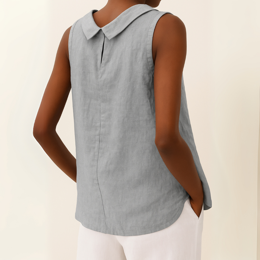 womens-woven-sleeveless-top-with-roll-collar-and-keyhole-back-2